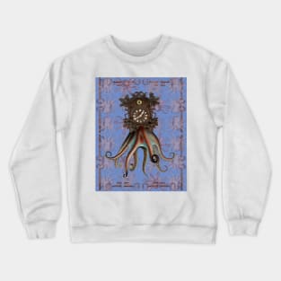 Steampunk Octopus Cuckoo Clock Crewneck Sweatshirt